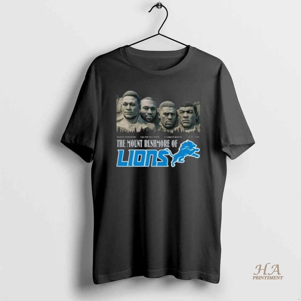 Official The Mount Rushmore Of Detroit Lions Legends 2025 Long Sleve