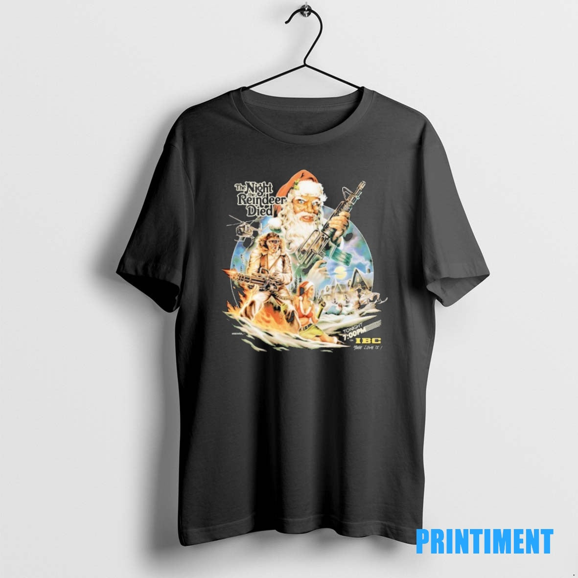 Official The Night The Reindeer Died Santa Ibc Christmas Tee Sweater