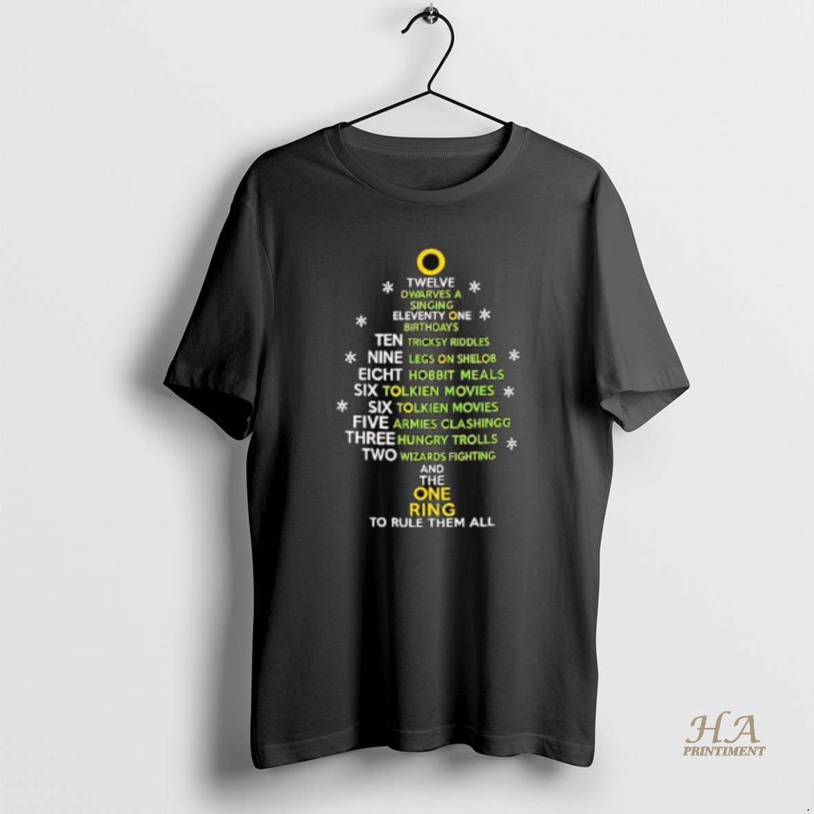 Official The One Ring Christmas Carol List Graphic