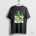 Official The Peanuts Milwaukee Bucks Merry Christmas