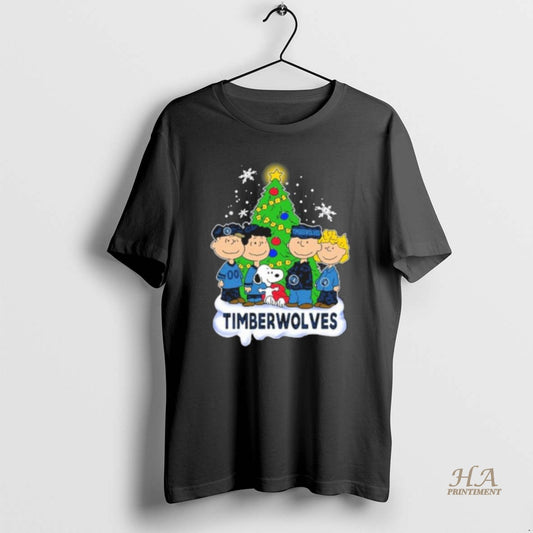 Official The Peanuts Minnesota Timberwolves Merry Christmas