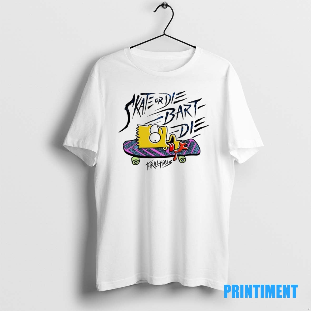 Official The Simpsons Skate Or Die Bart Die Thrillhaus Tee Sweater