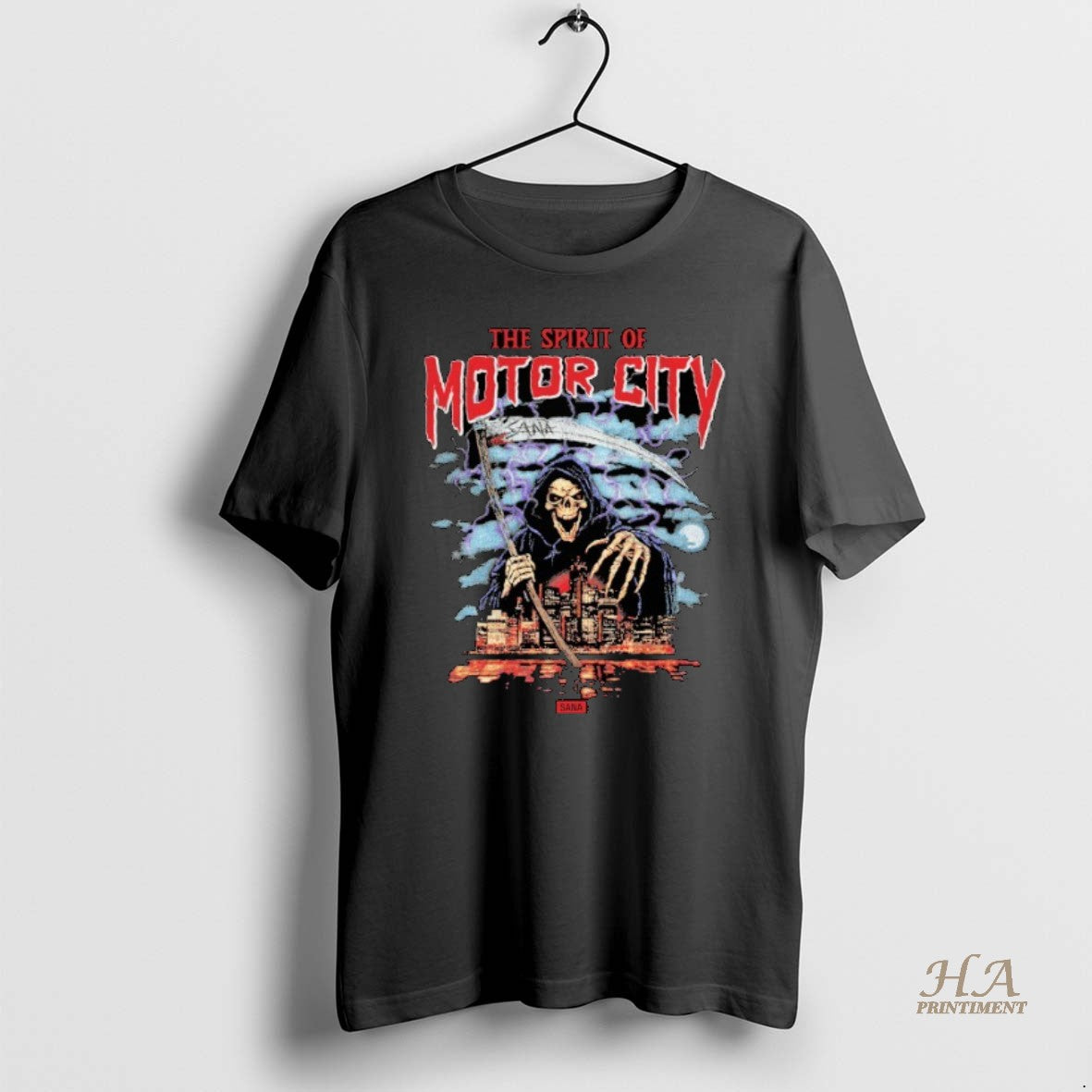 Official The Spirit Of Motor City Sana Grim Reaper Halloween