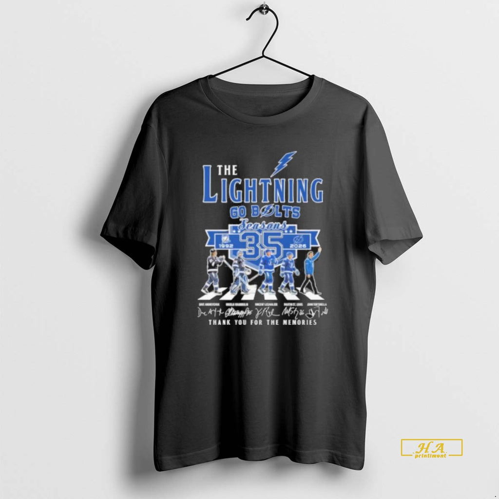 Official The Tampa Bay Lightning Go Bolts Abbey Road 35 Seasons 1992 2025