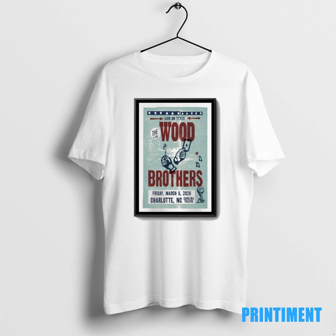 Official The Wood Brothers March 6 2026 Charlotte Nc Tee Sweater