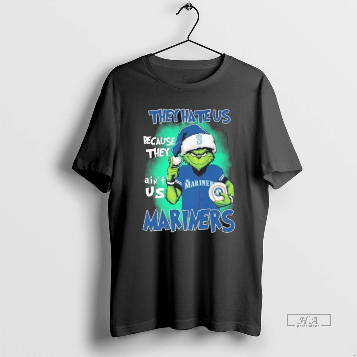 Official They Hate Us Cause They Aint Us Seattle Mariners Grinch Christmas