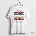 Official Things We Did And Things We Wont Do