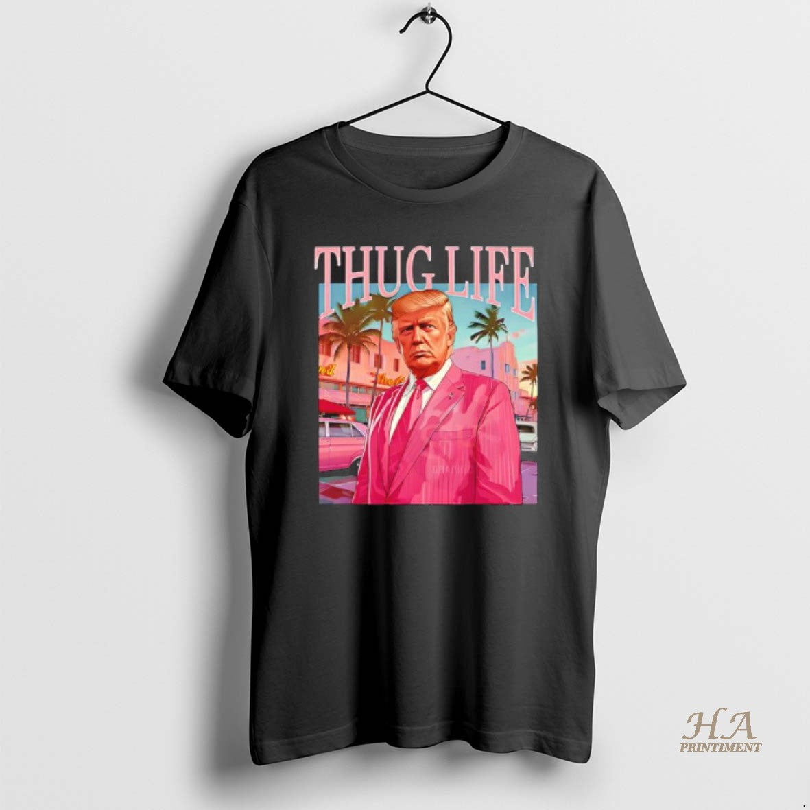 Official Thug Life Trump Pink Black