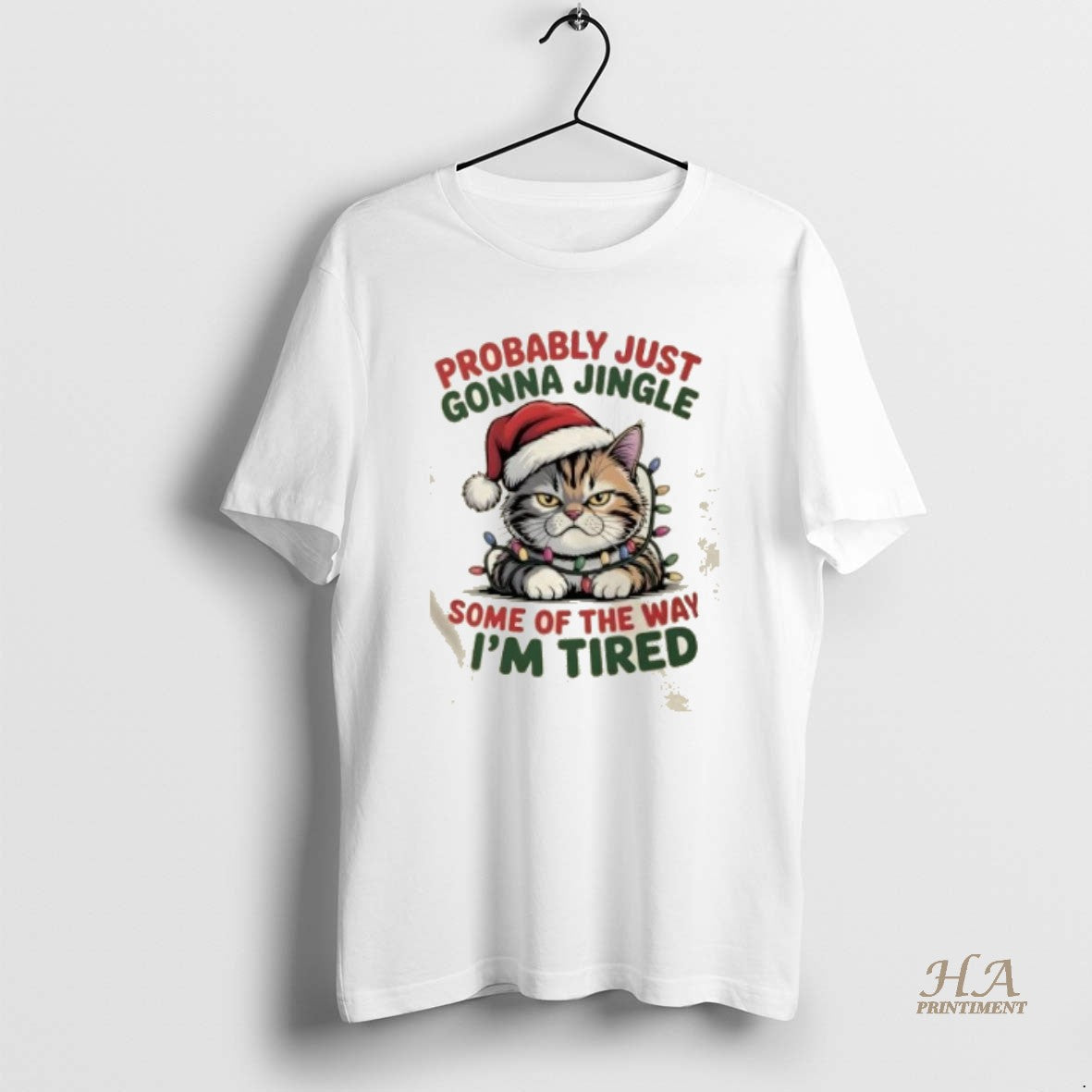 Official Tired Cat Christmas Festive Lazy Cat