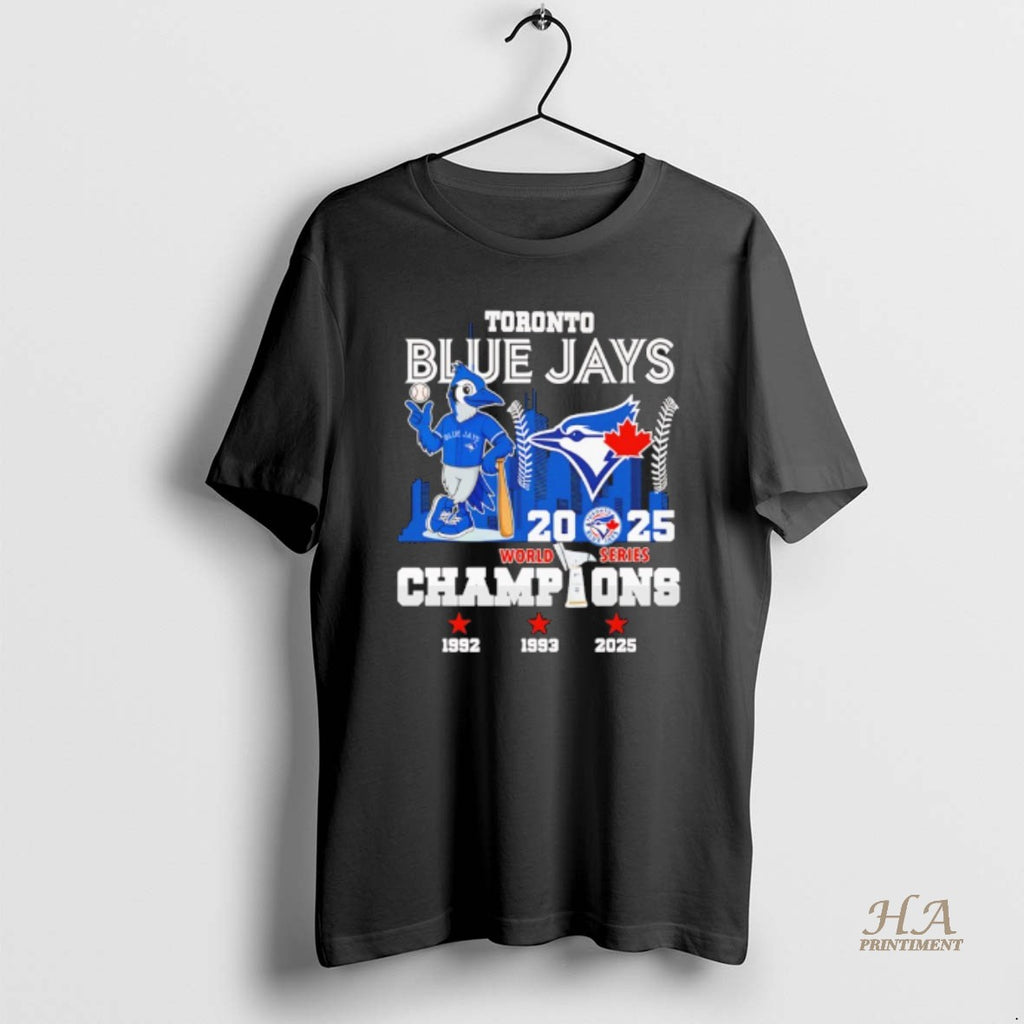 Official Toronto Blue Jays 2025 World Series Champions 3 Time 92 93 25 Mascot