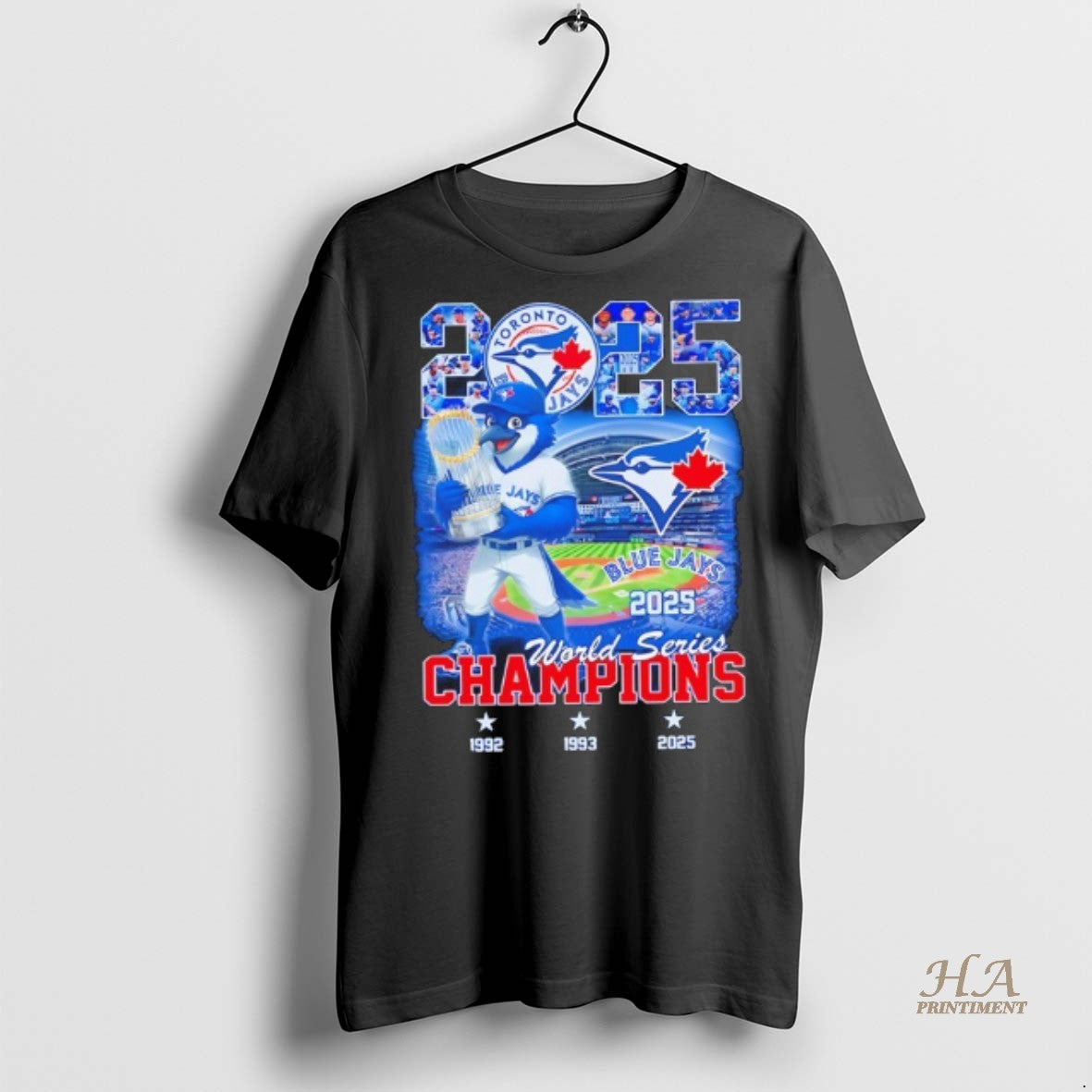 Official Toronto Blue Jays 2025 World Series Champions 3 Time Mascot Shirt