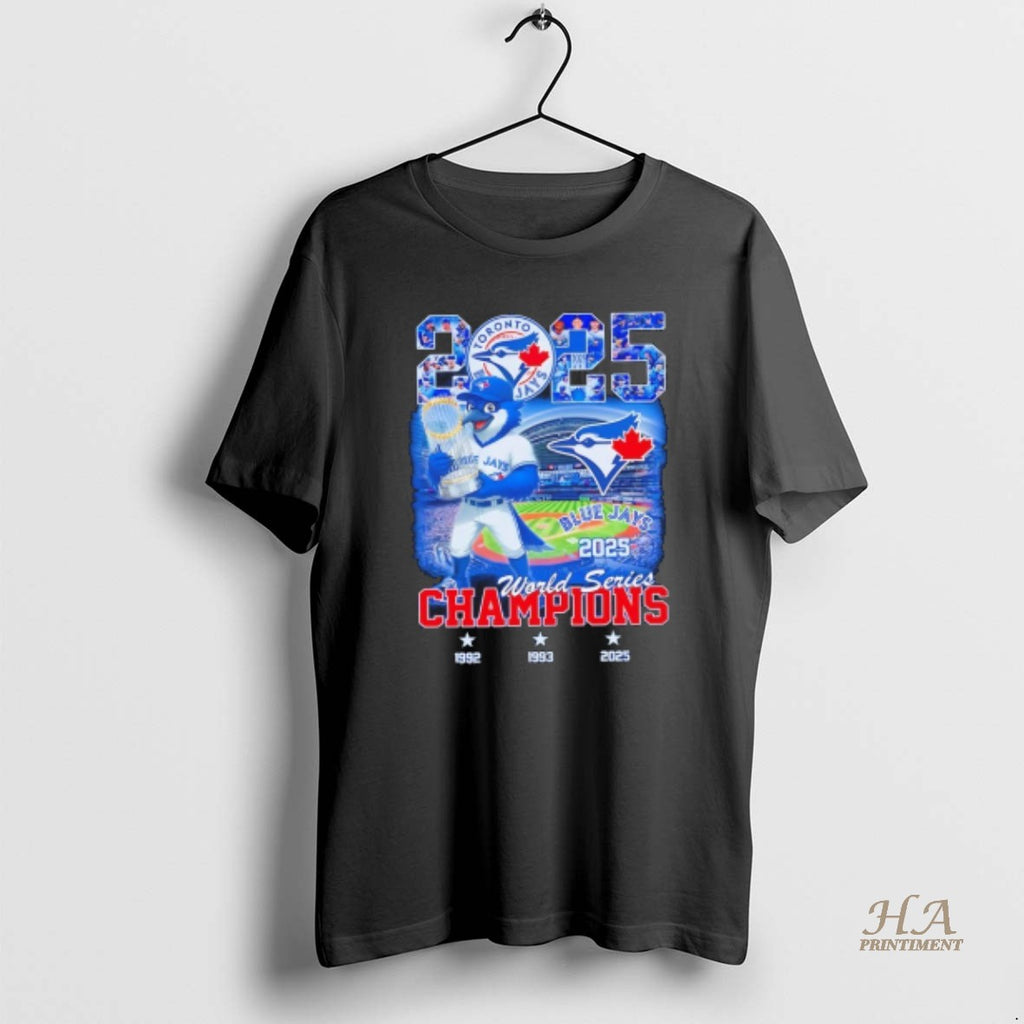 Official Toronto Blue Jays 2025 World Series Champions 3 Time Mascot