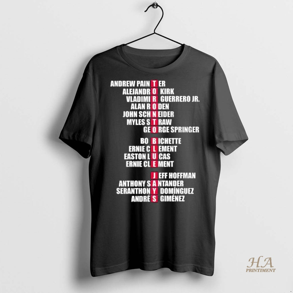 Official Toronto Blue Jays 2025 World Series Champions Player Name Shirt
