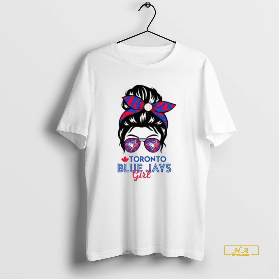 Official Toronto Blue Jays Girl Messy Bun Glasses