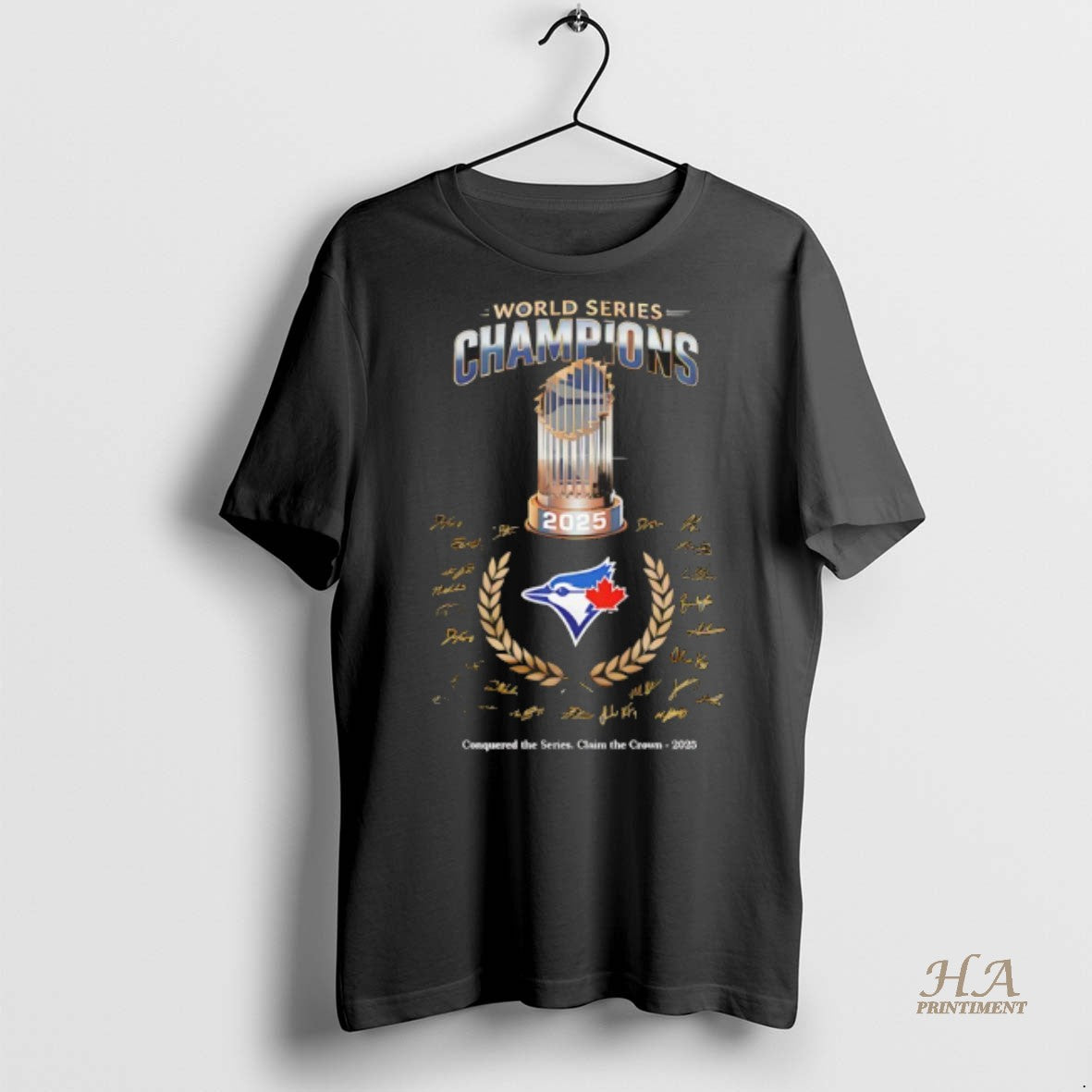 Official Toronto Blue Jays World Series Champions 2025 Trophy Signatures Shirt