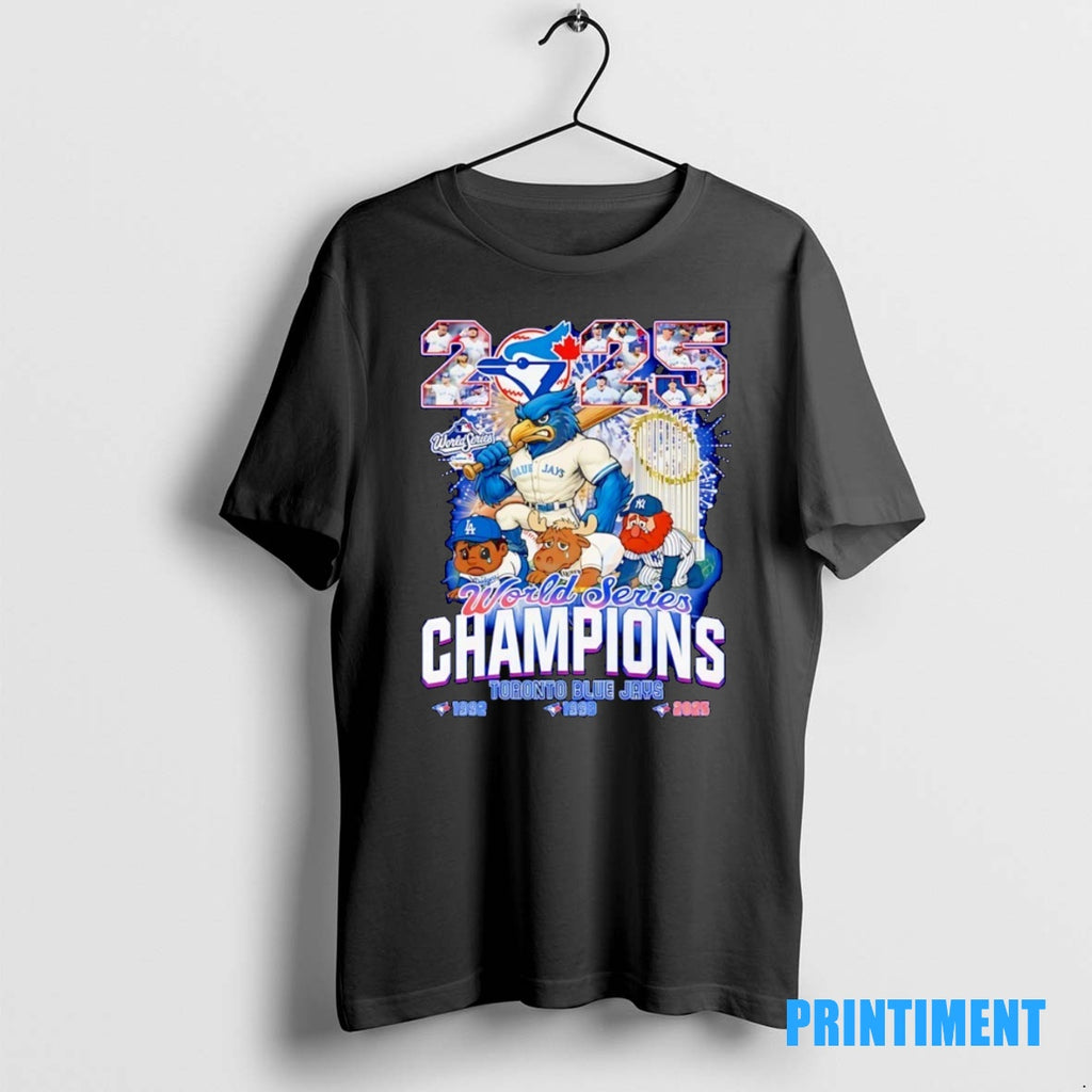 Official Toronto Blue Jays Baseball 2025 World Series Champions Mascot Tee Sweater