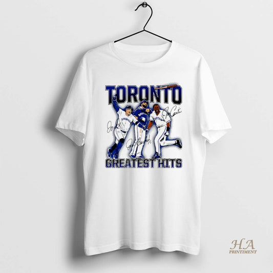 Official Torontos Greatest Hits Joe Carter Jose Bautista And George Springer Players Blue Jays Baseball