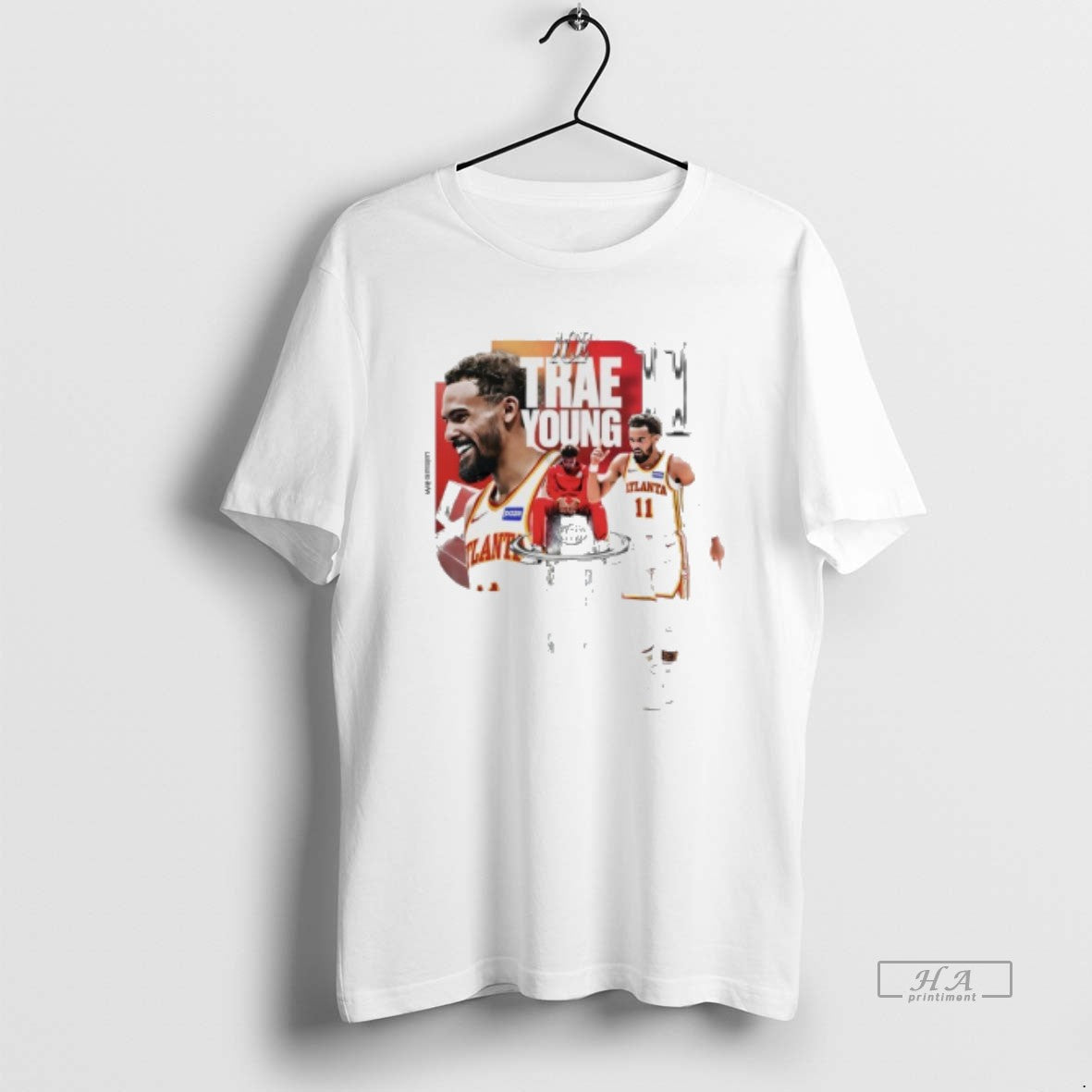 Official Trae Young 11 Atlanta Hawks Basketball Player Graphic