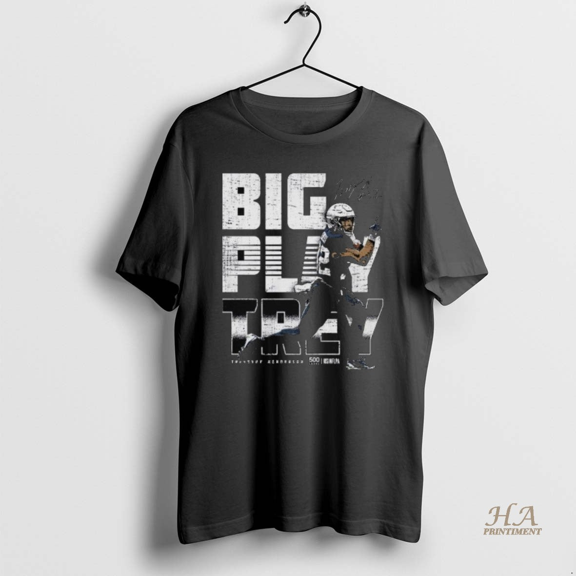 Official Treveyon Henderson New England Big Play Trey Signature Long Sleve