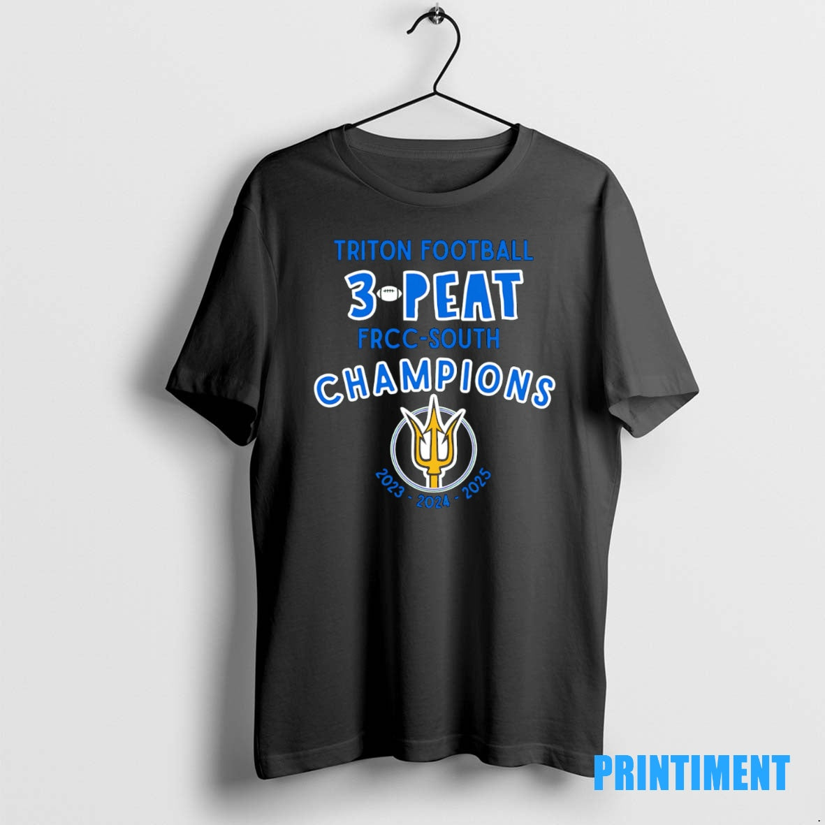 Official Triton Fooball 3 Peat Frcc South Champions 2023 2025 Tee Sweater