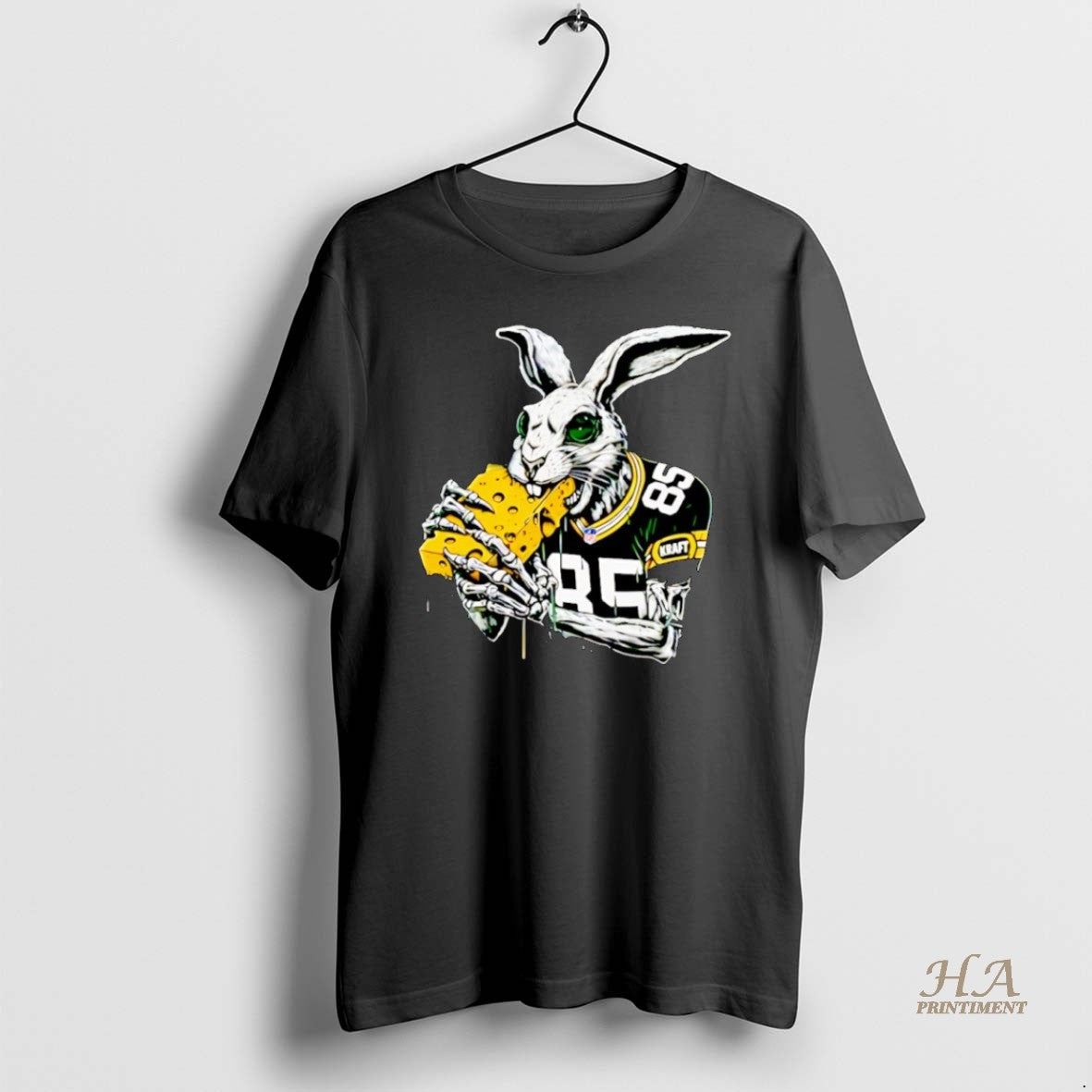 Official Tucker Kraft White Pack Rabbit Green Bay Packers