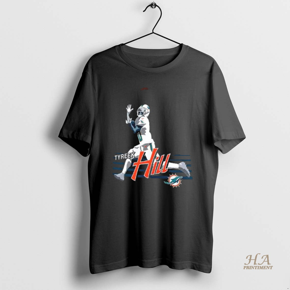 Official Tyreek Hill Miami Dolphins Football Receiving The Ball