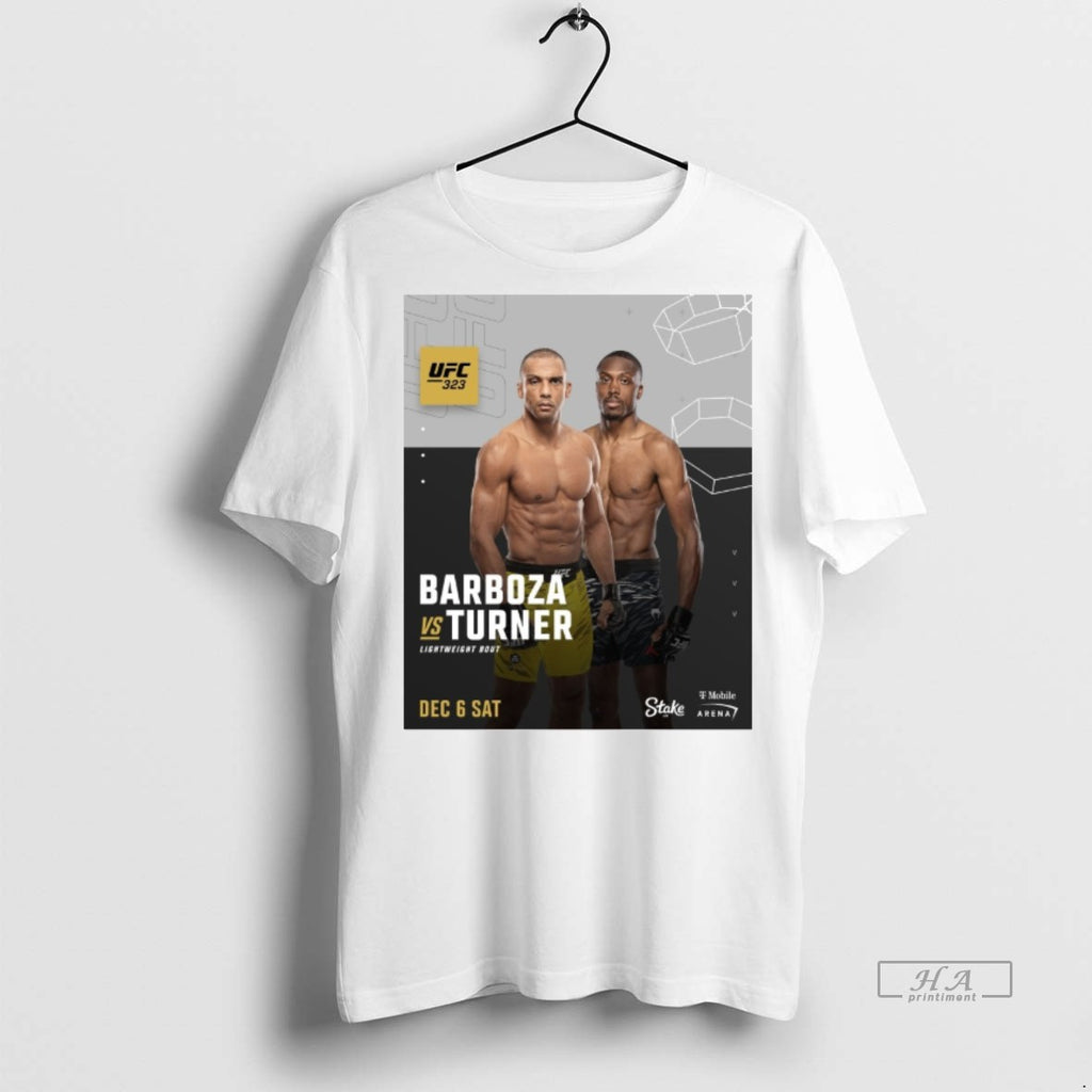 Official Ufc 323 Barboza Vs Turner Lightweight Bout Saturday December 6 2025 Shirt