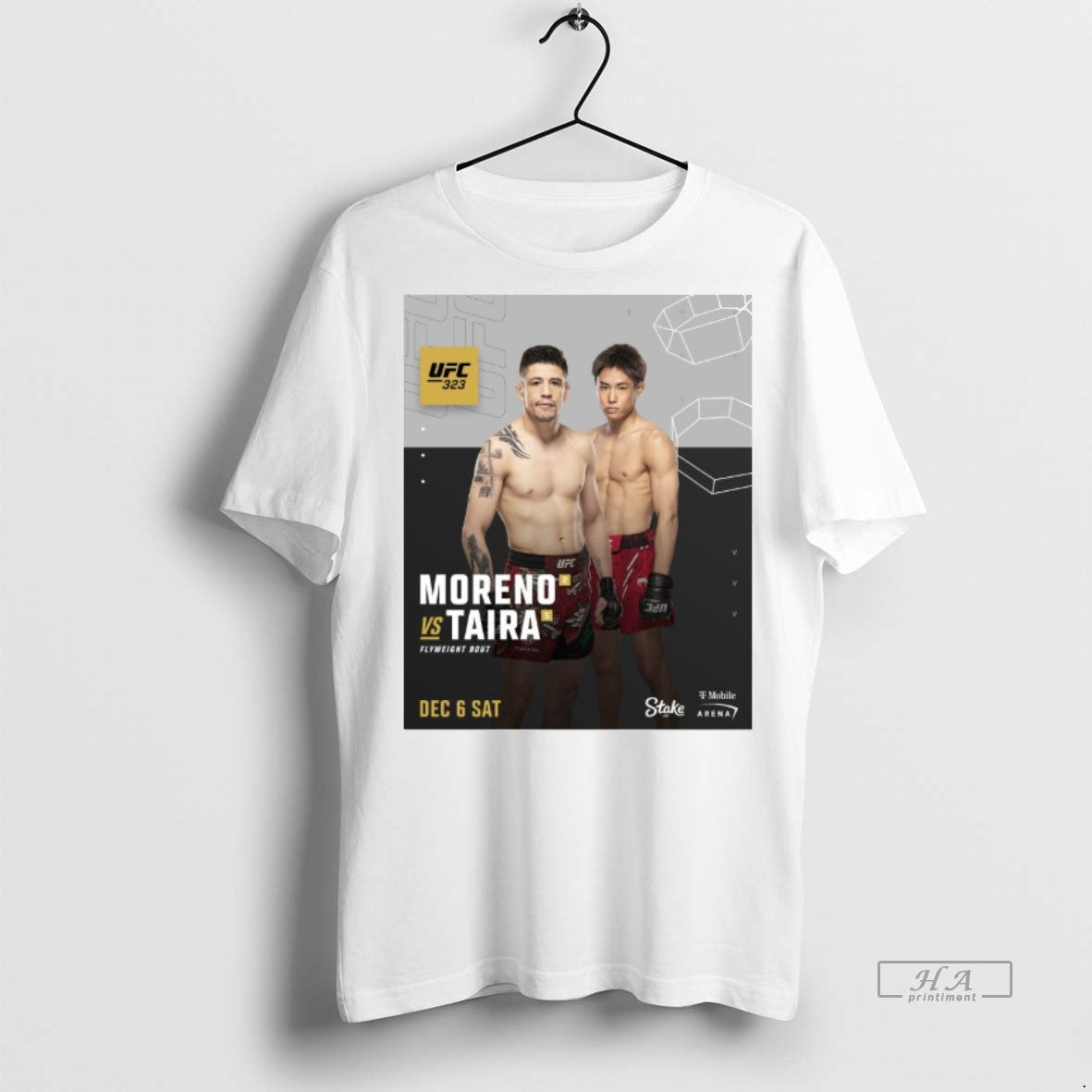 Official Ufc 323 Moreno Vs Taira Flyweight Bout Saturday December 6 2025 Shirt
