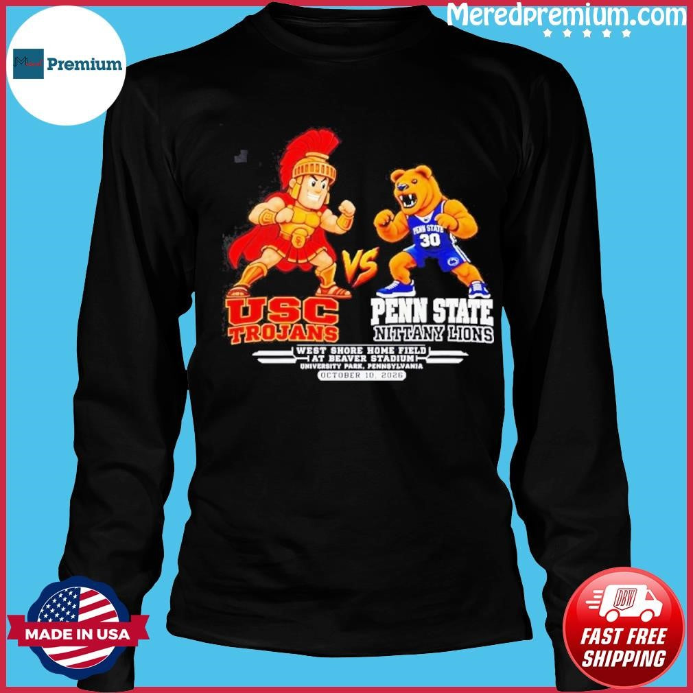 USC Trojans vs Penn State Nittany October 10 2026 Mascots shirt