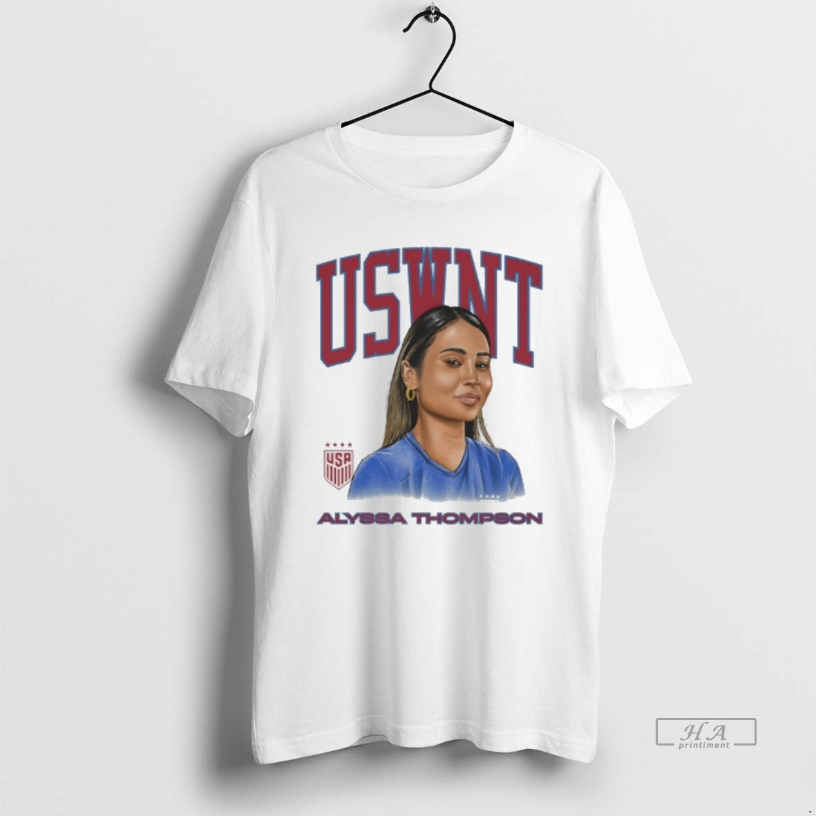 Official Uswnt Alyssa Thompson Player Portrait Art