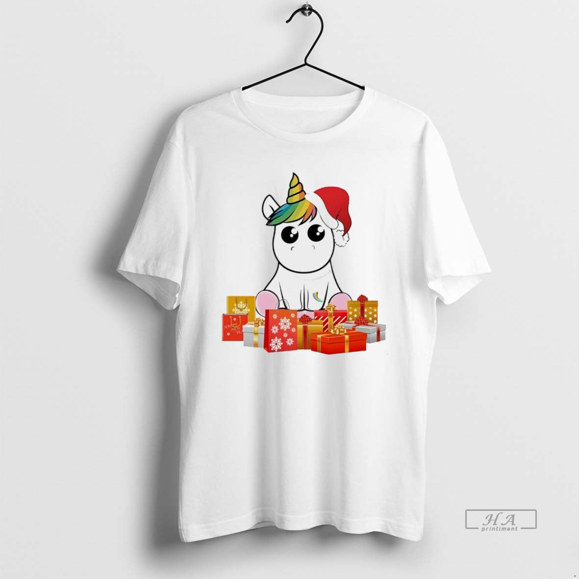 Official Unicorn Santa Hat Gift Box Christmas White