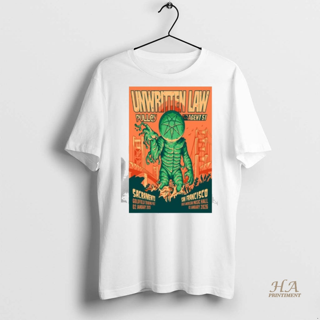 Official Unwritten Law Northern California January 2 3 2026 Shirt
