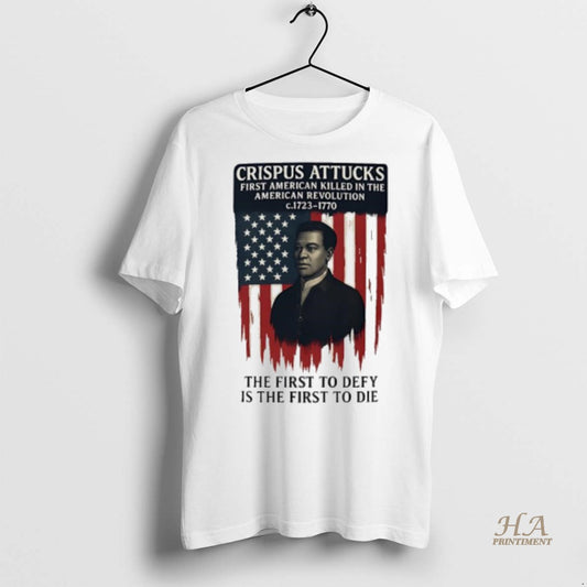 Official Urban Vibes Crispus Attucks Foundational American Lettering Shirt