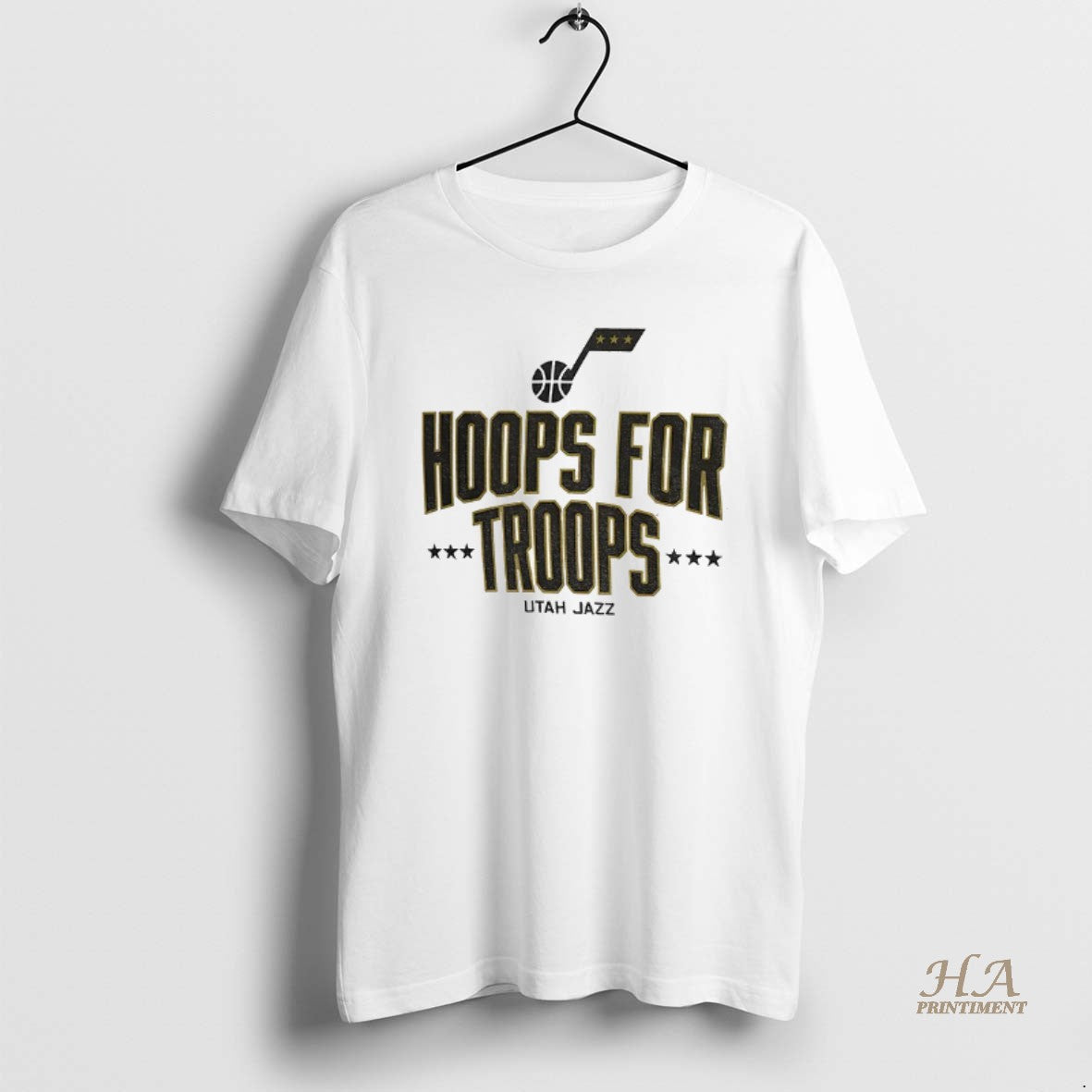Official Utah Jazz Basketball Nba Hoops For Troops Logo