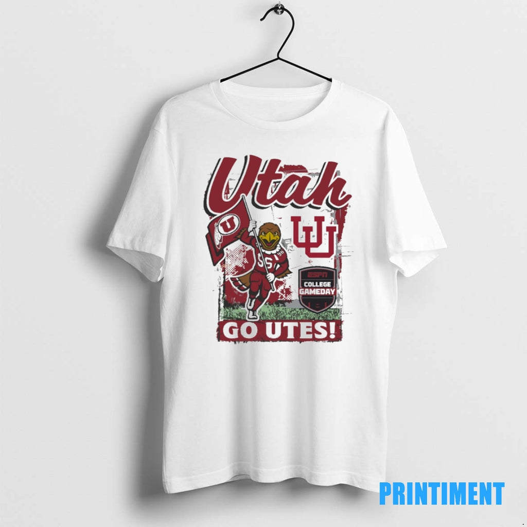 Official Utah Utes 2025 Espn College Gameday Go Utes Mascot Tee Sweater
