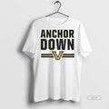 Official Vanderbilt Commodores Football Anchor Down Logo Shirt