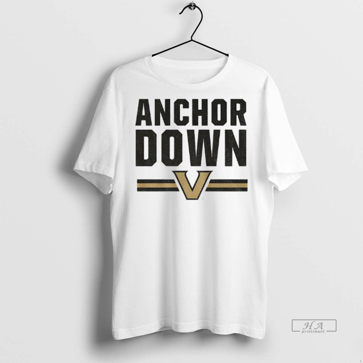 Official Vanderbilt Commodores Football Anchor Down Logo Shirt