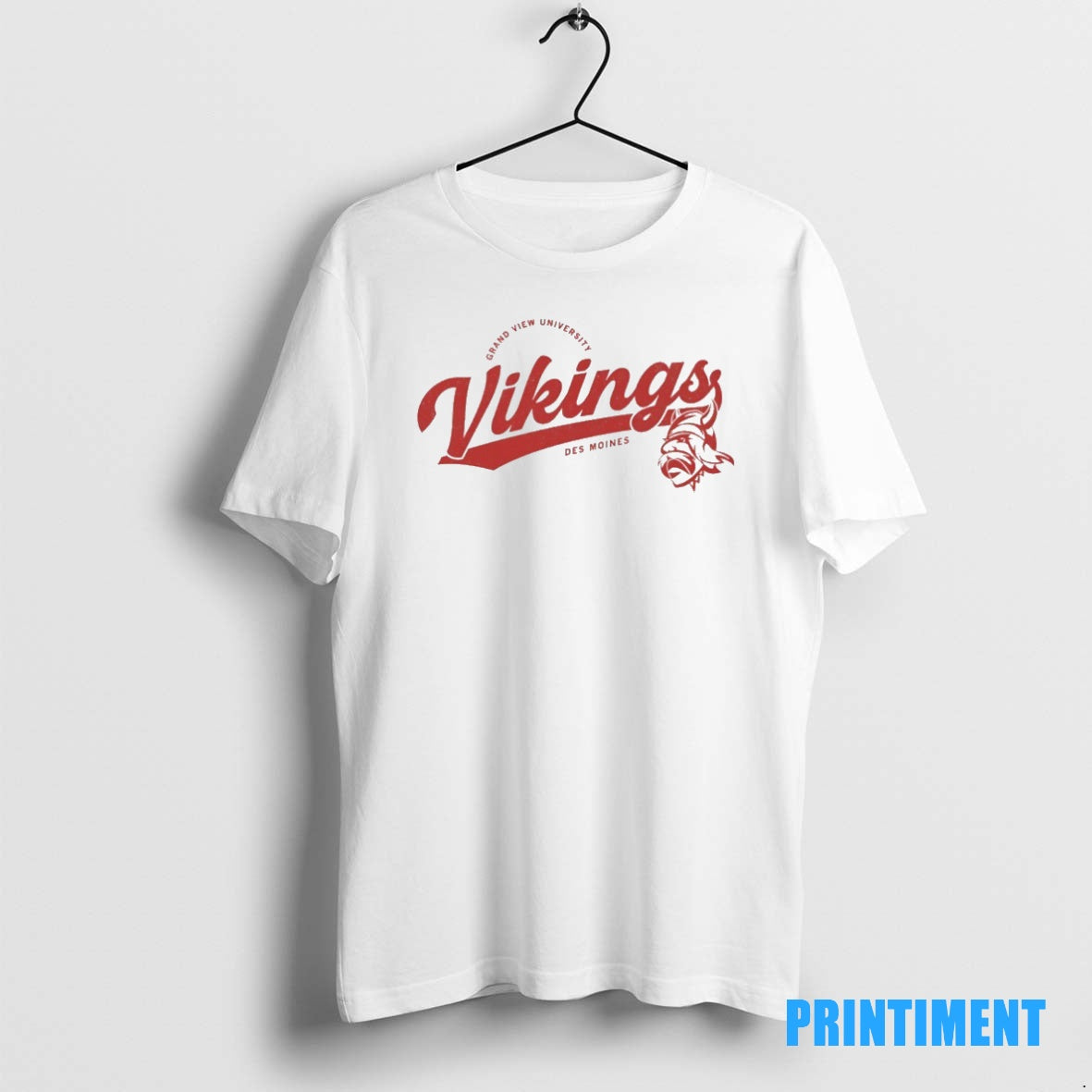 Official Vikings Des Moines Grand View University Script Logo Tee Sweater