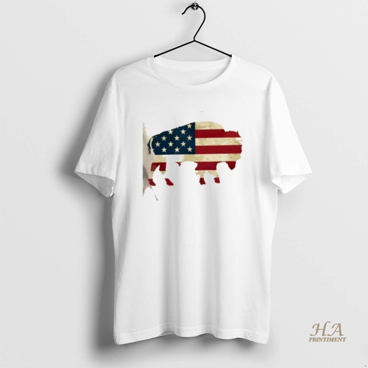 Official Vintage Buffalo American Flag Bison Patriotic Gift