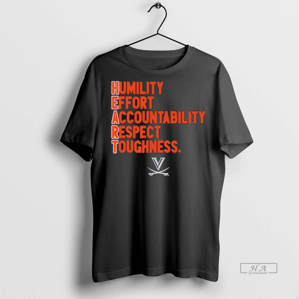 Official Virginia Cavaliers Uva Heart Humility Effort Accountability Respect Toughness Shirt