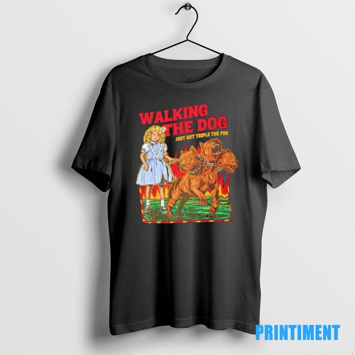 Official Walking The Dog Triple Fun Tee Sweater