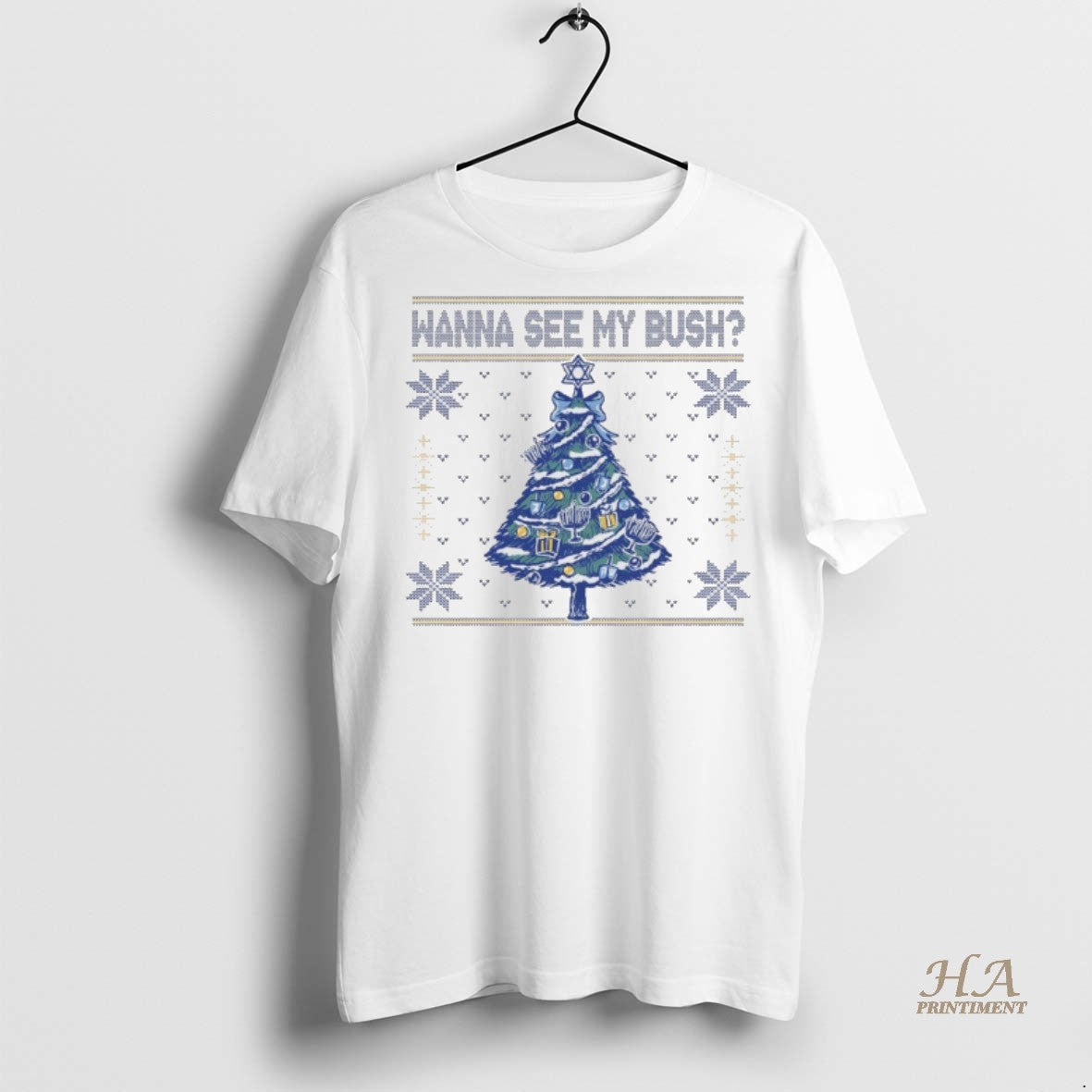 Official Wanna See My Bush Christmas Tree Ugly Shirt