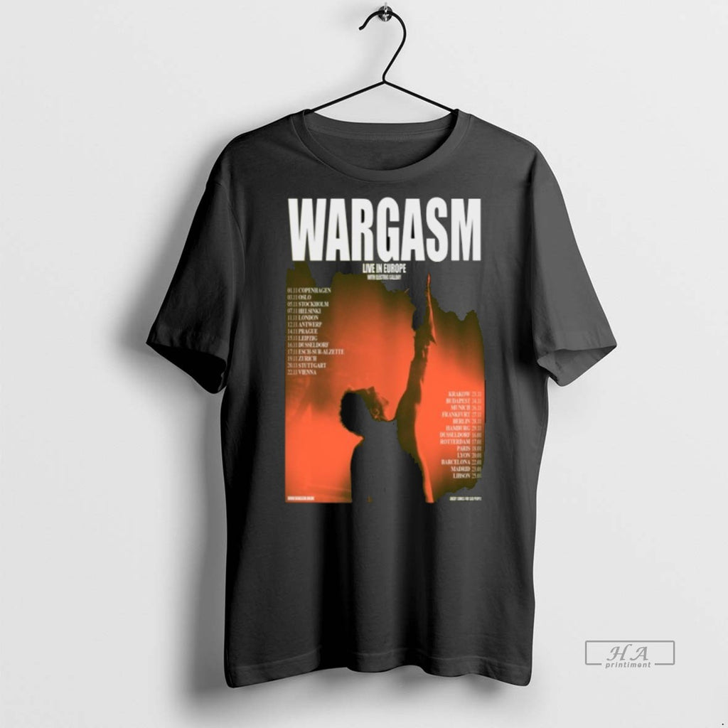 Official Wargasm Live In Europe 2025 2026 Tour Shirt