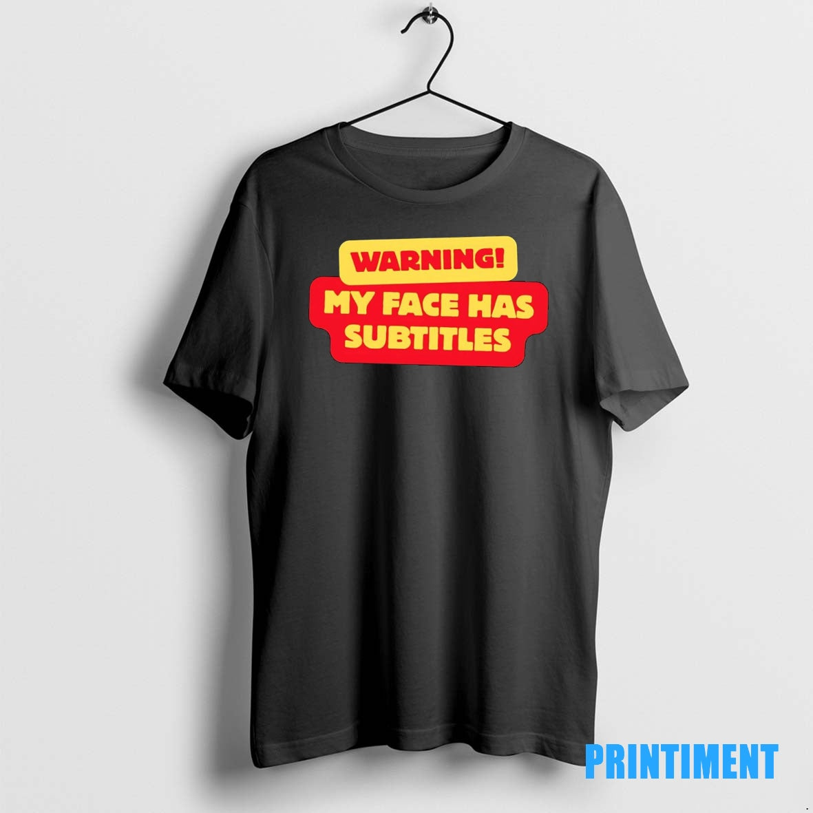 Official Warning My Face Has Subtitles Shirts Tee Sweater