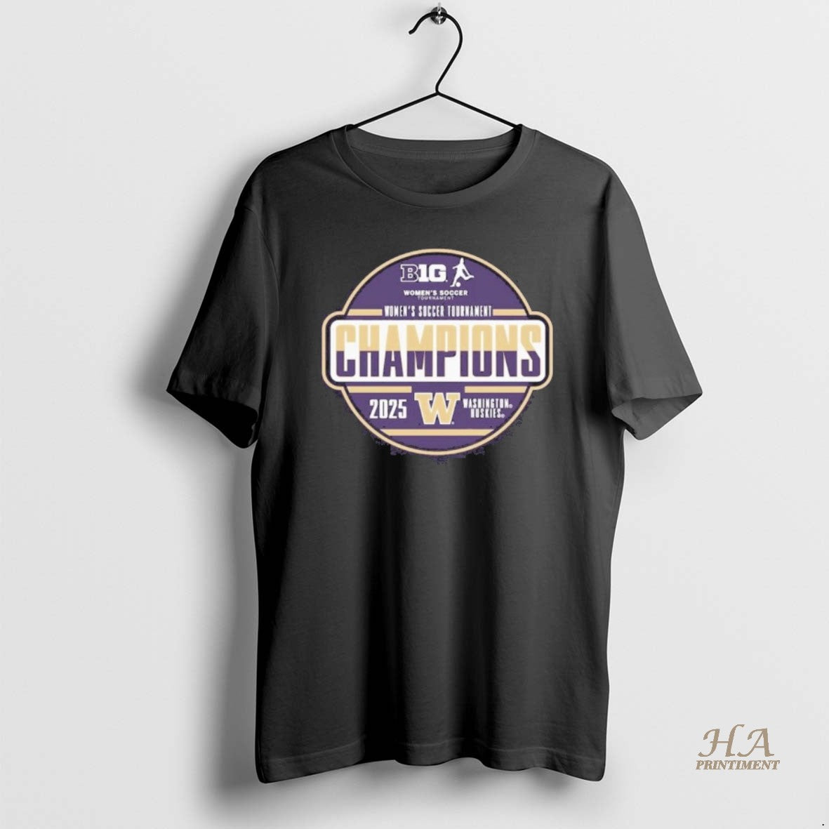 Official Washington Huskies 2025 Big Ten Womens Soccer Tournament Champions Locker Room
