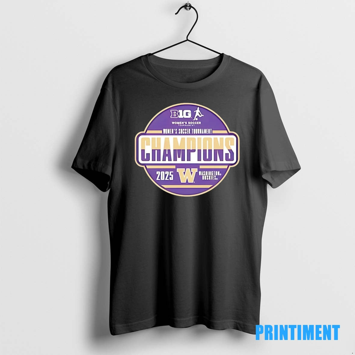 Official Washington Huskies Big Ten Womens Soccer Tournament Champions 2025 Tee Sweater
