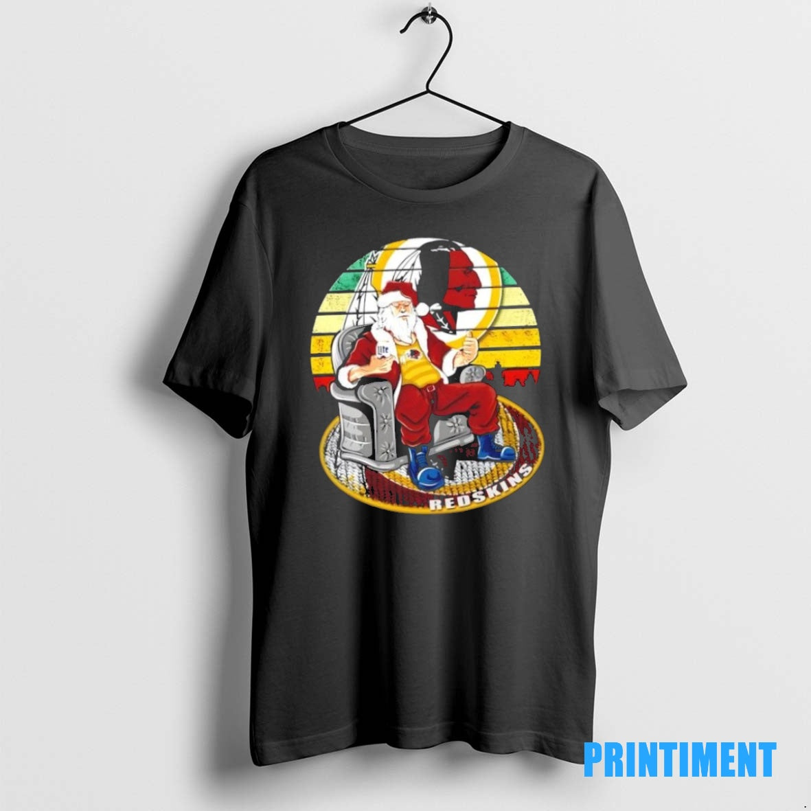 Official Washington Redskins X Santa Claus Christmas Vintage Tee Sweater