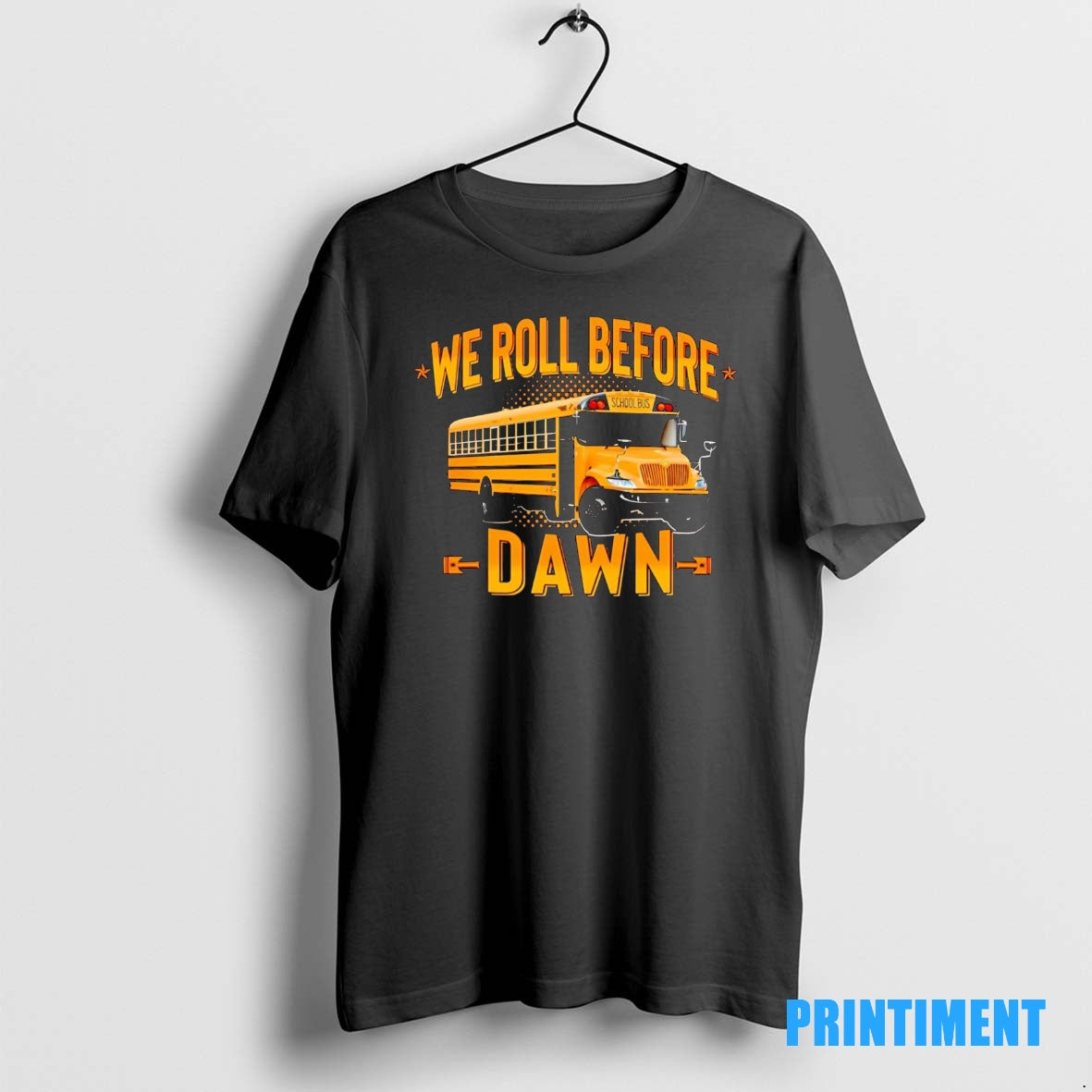 Official We Roll Before Dawn School Bus Tee Sweater