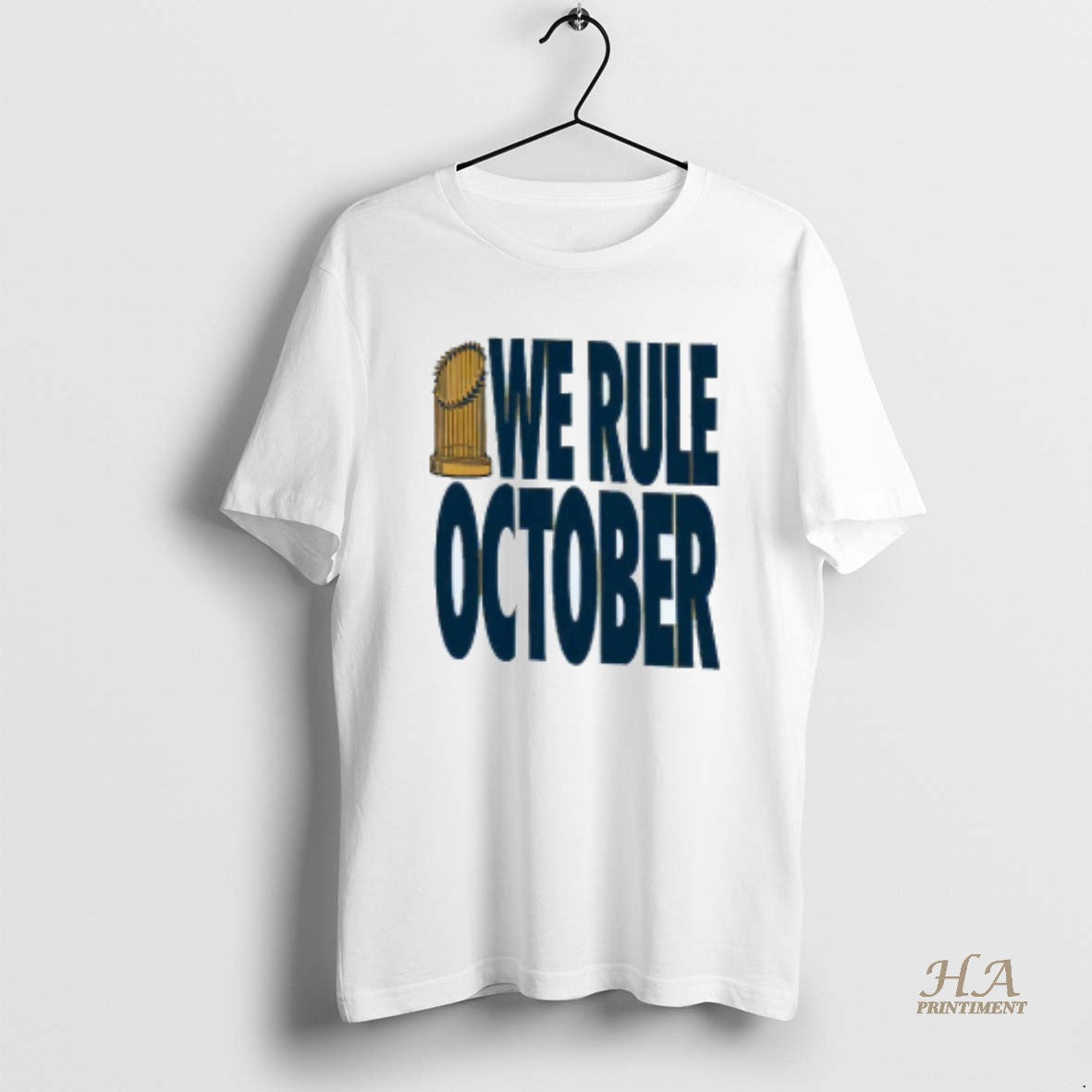 Official We Rule October Los Angeles Dodgers Mens White Tee