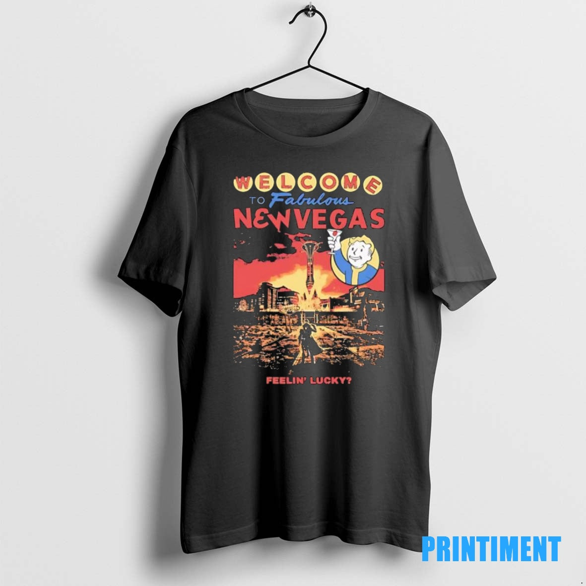 Official Welcome To Fabulous New Vegas Feelin Lucky Graphic Tee Sweater